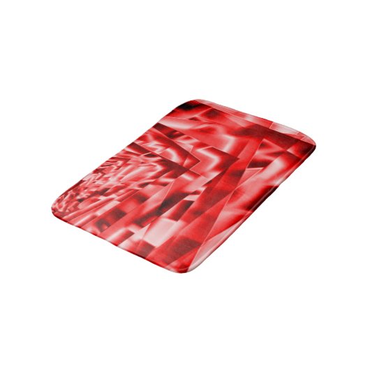 傾斜正方形のコーナー、派手な赤から白まで バスマット (アングル)