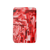 傾斜正方形のコーナー、派手な赤から白まで バスマット (正面縦)