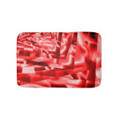 傾斜正方形のコーナー、派手な赤から白まで バスマット (正面)