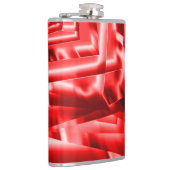 傾斜正方形のコーナー、派手な赤から白まで フラスク (右)