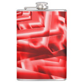 傾斜正方形のコーナー、派手な赤から白まで フラスク (正面)