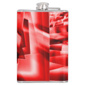 傾斜正方形のコーナー、派手な赤から白まで フラスク (裏面)