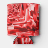 傾斜正方形のコーナー、派手な赤から白まで 缶クーラー (正面)