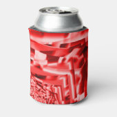 傾斜正方形のコーナー、派手な赤から白まで 缶クーラー (缶裏面)