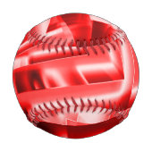 傾斜正方形のコーナー、派手な赤から白まで 野球ボール (正面)