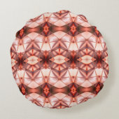 傾斜澄ん形状のサーモンにバーガン色の ラウンドクッション (裏面)