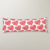 傾斜赤いハート体枕 ボディピロー (裏面)