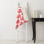 傾斜赤いハート大型シェルパ毛布 シェルパブランケット (インサイチュ)