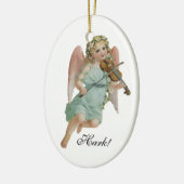 傾聴して下さい! 天使のオーナメント セラミックオーナメント (左)