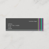 僅か色のシンプルな名刺 スキニー名刺 (裏面)