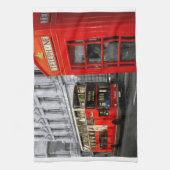 僅か色のロンドン キッチンタオル (縦)