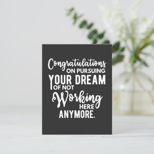 働かないという夢を追い続けておめでとう サンキューカード (スタンド正面)