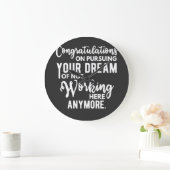 働かないという夢を追い続けておめでとう ラージ壁時計 (ホーム)