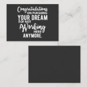 働かないという夢を追い続けておめでとう 名刺 (正面/裏面)