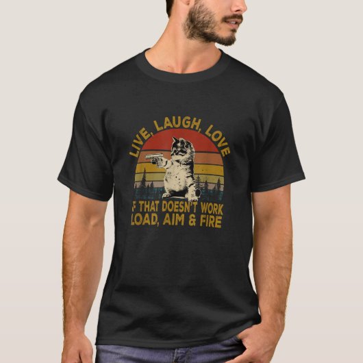 働かない生もし活の笑いの愛を目指して火 Tシャツ (正面)