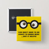 「働かなくてもよ熱狂するい…」目が熱狂する見える 缶バッジ (正面&裏面)