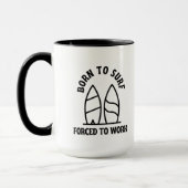 働か生まれされる波 マグカップ (左)