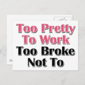 働きかわいらし過ぎて手が抜けない ポストカード (正面/裏面)