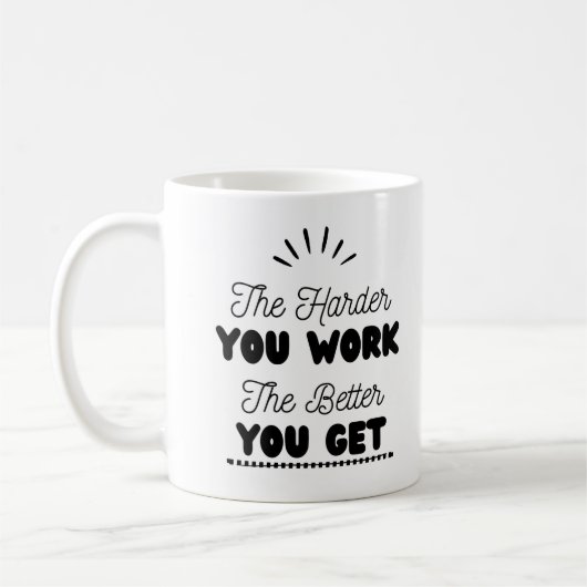 「働きづらいほど勉強するがいい」 コーヒーマグカップ (左)