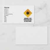 働きは警察を働くしない人々のためです 名刺 (正面/裏面)