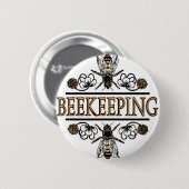 働きバチとの養蜂 缶バッジ (正面&裏面)