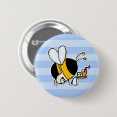 働きバチ-ウェートレス 缶バッジ (正面&裏面)