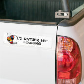 働きバチ-樵 バンパーステッカー (トラック上)
