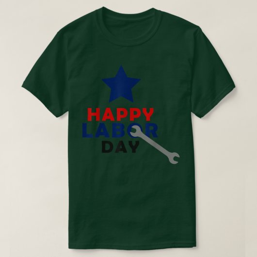 働き国際的者日幸せ労働日Tシャツ Tシャツ (デザイン正面)