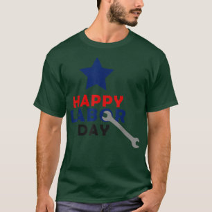 働き国際的者日幸せ労働日Tシャツ Tシャツ