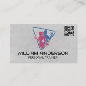 働き始める男女 | QRコード 名刺 (正面)