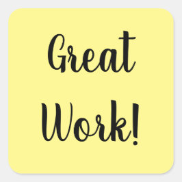 働き素晴らしステッカー スクエアシール