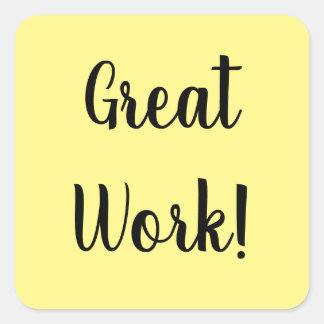 働き素晴らしステッカー スクエアシール