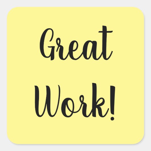 働き素晴らしステッカー スクエアシール (正面)