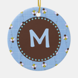 働き者のカスタムなモノグラムのオーナメント セラミックオーナメント