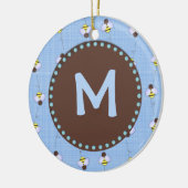 働き者のカスタムなモノグラムのオーナメント セラミックオーナメント (左)