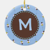 働き者のカスタムなモノグラムのオーナメント セラミックオーナメント (裏面)