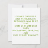 働き者の蜜蜂のバースデーパーティ招待状 招待状 (裏面)