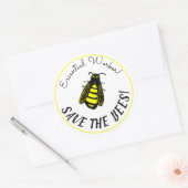 働き者救のハチ可憐なビーの芸術 ラウンドシール (封筒)