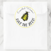 働き者救のハチ可憐なビーの芸術 ラウンドシール (バッグ)