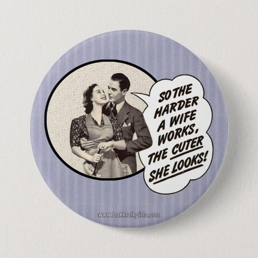 働き者… 缶バッジ (正面)