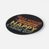 働き親愛者有難う働き日労働者日 ペーパープレート (アングル)