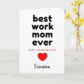 働くおもしろい母バレンタインデー カード (黄色い花)