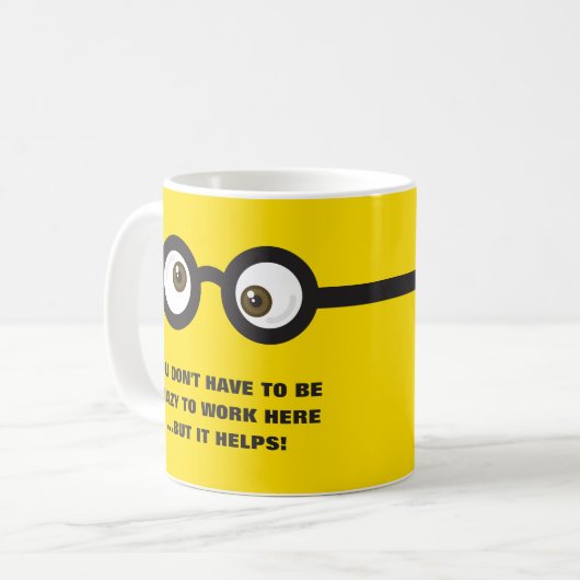 「働くこと熱狂するでなくてもよろしくないです…」 googly目 コーヒーマグカップ (正面左)