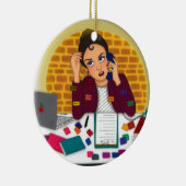 働くこと セラミックオーナメント (右)