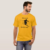 働くためにスキーをするために強制生まれて下さい Tシャツ (正面フル)