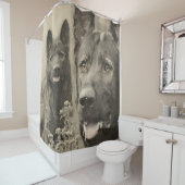 働くジャーマン・シェパード犬- GSD シャワーカーテン (インサイチュ)