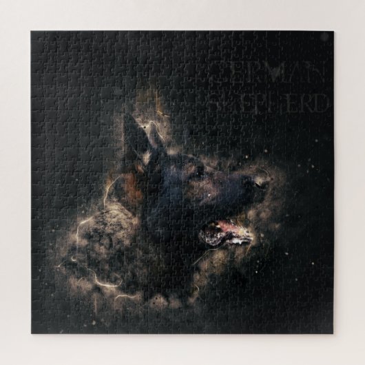 働くジャーマン・シェパード犬- GSD ジグソーパズル (縦)