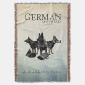 働くジャーマン・シェパード犬- GSD スローブランケット (正面縦)