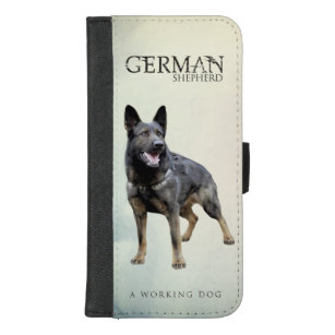 働くジャーマン・シェパード犬- GSD iPhone 8/7 PLUS ウォレットケース