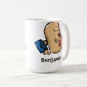 働く人間の豆 コーヒーマグカップ (正面右)